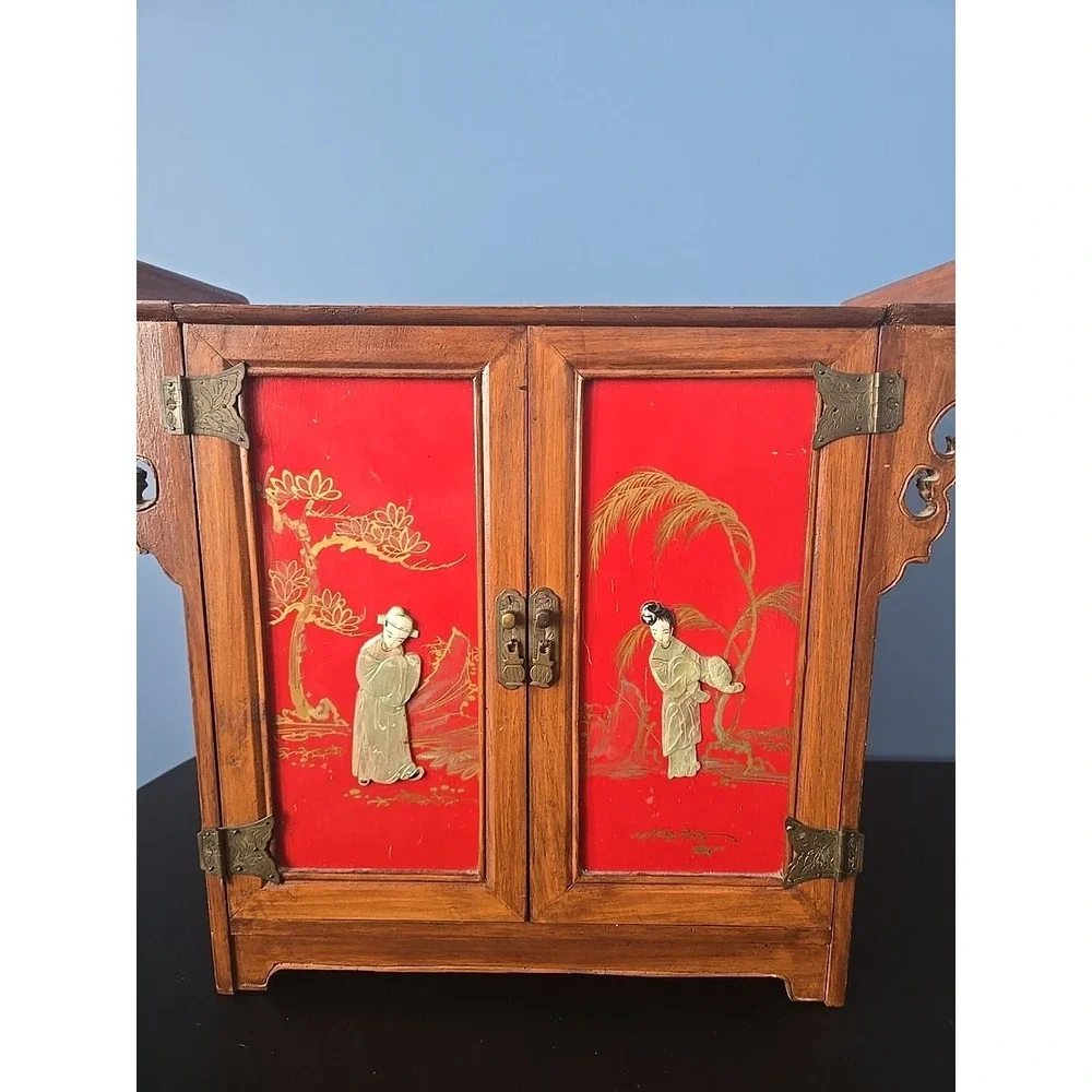 Oriental‎ Asian Jewelry Stirage Trinket Box Dyachenko Banco Peoples Republic VTG
